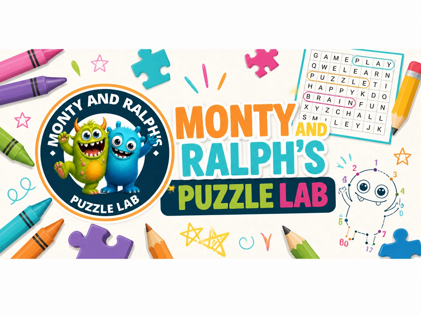 Monty and Ralph's Puzzle Lab Banner